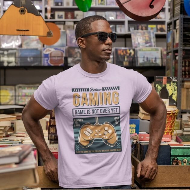 Camiseta Cartaz Vintage Retro Gaming Joystick - Imagem 3