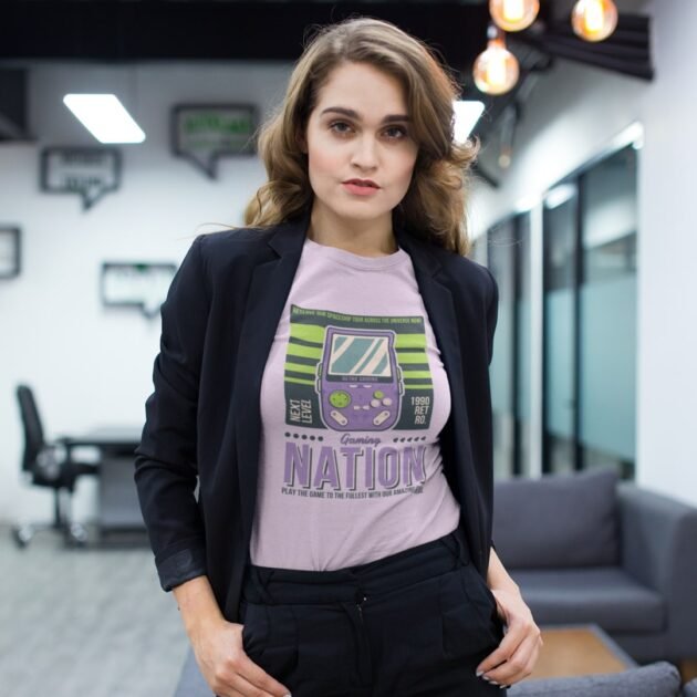 Camiseta Cartaz Vintage Retro Gaming Nation - Imagem 2