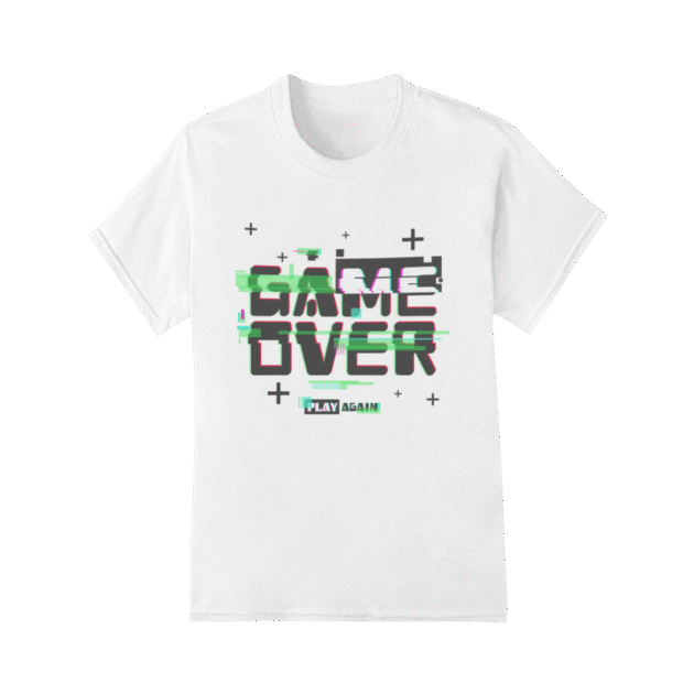 Camiseta Game Over Play White