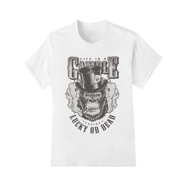 Camiseta Gorila Clube Casino Life is a Gamble