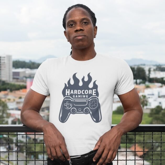 Camiseta Hardcore Gaming Fire Joystick - Imagem 2