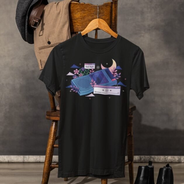 Camiseta Retro Tech Toca Fitas Cassete Vintage Black - Imagem 3