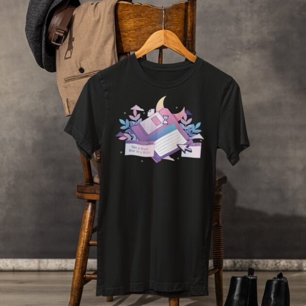 Camiseta Retro Tech Disquete Vintage Black - Imagem 2